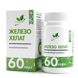 Железо хелат, NaturalSupp (НатуралСапп) капсулы 25 мг / 400 мг 60 шт БАД к пище